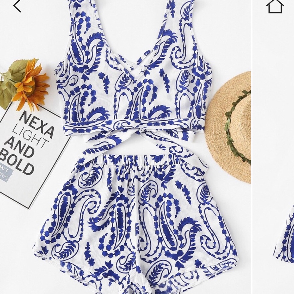 Paisley short two piece set